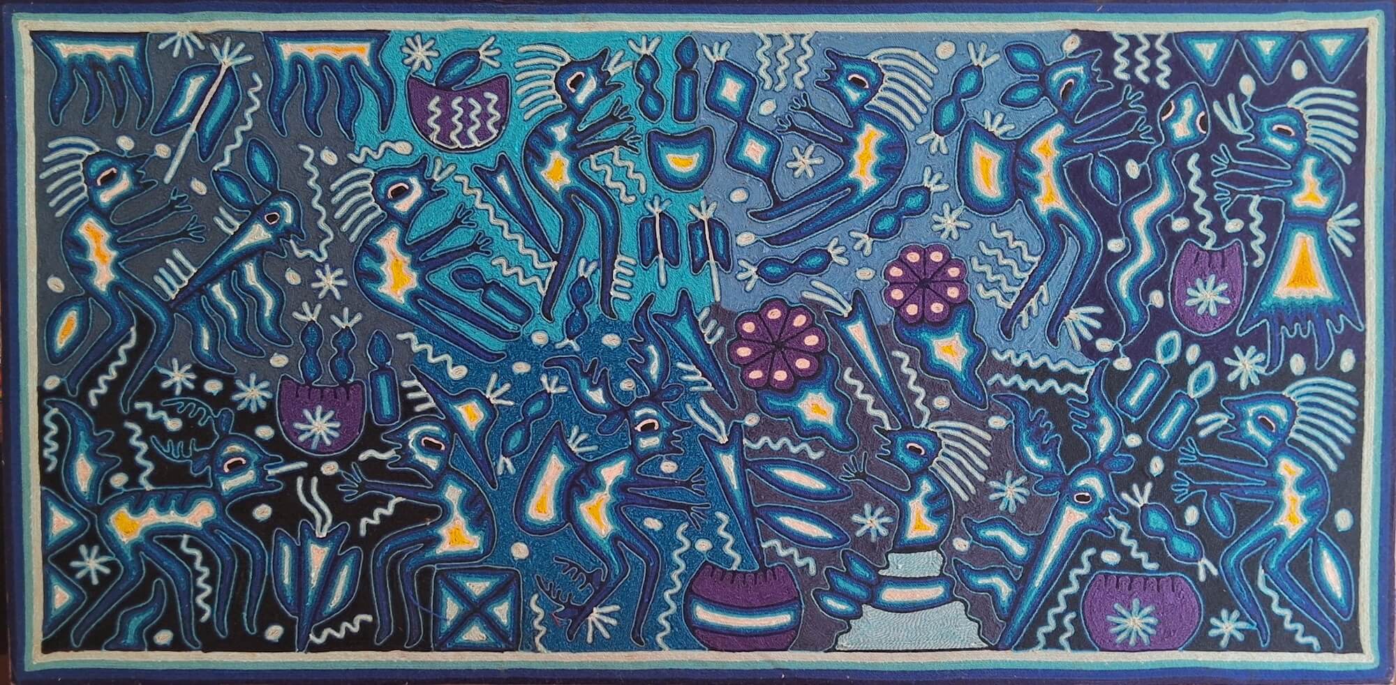 Cuadro Huichol 60cm x 120cm