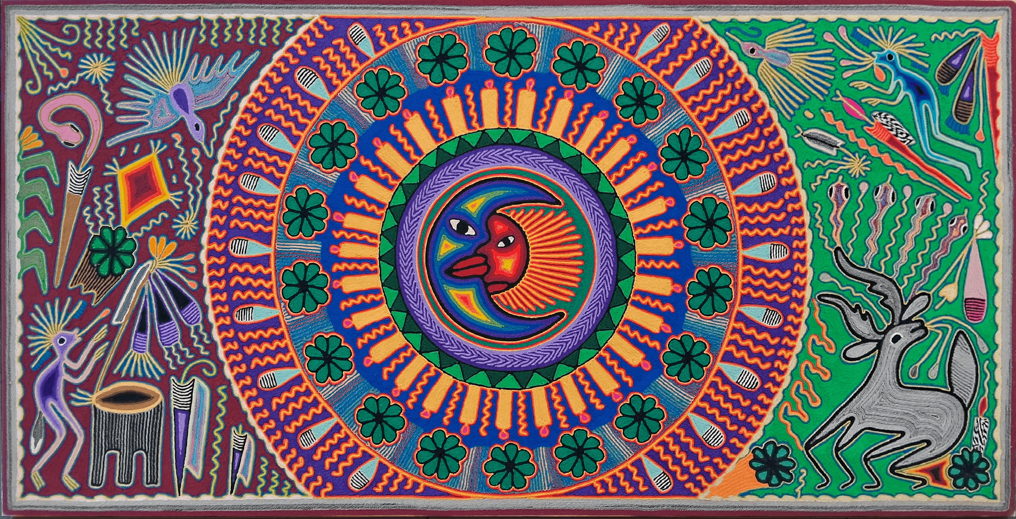 Cuadro Huichol 60cm x 120cm