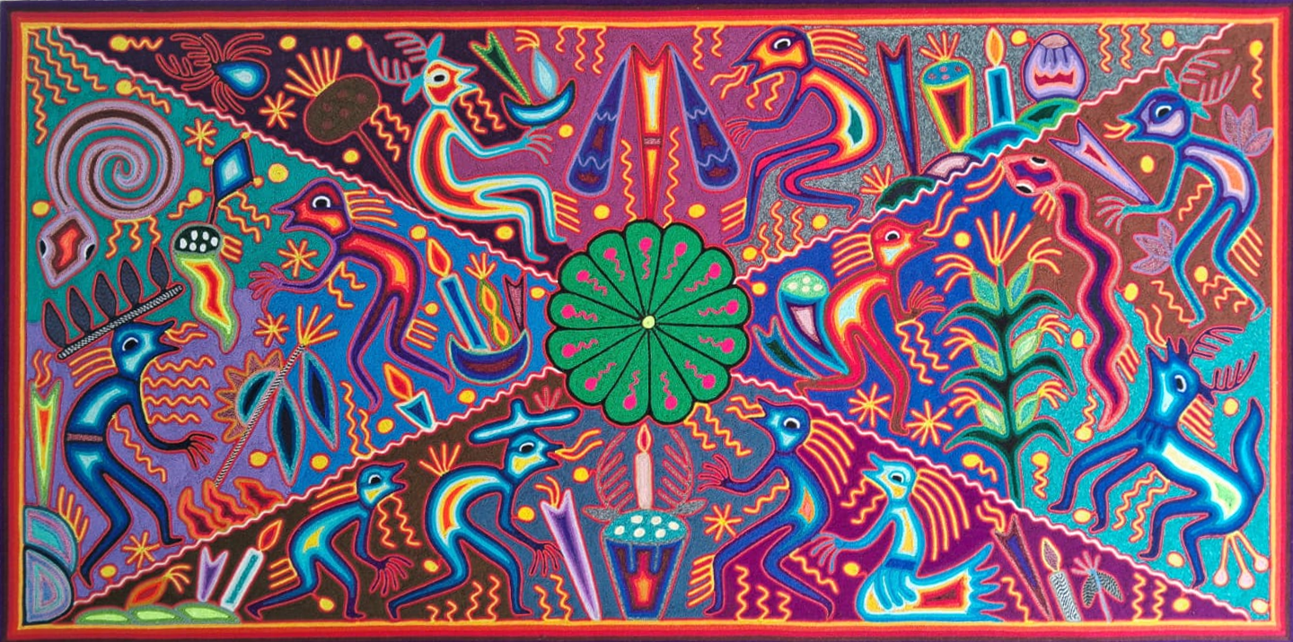 Cuadro Huichol 60cm x 120cm