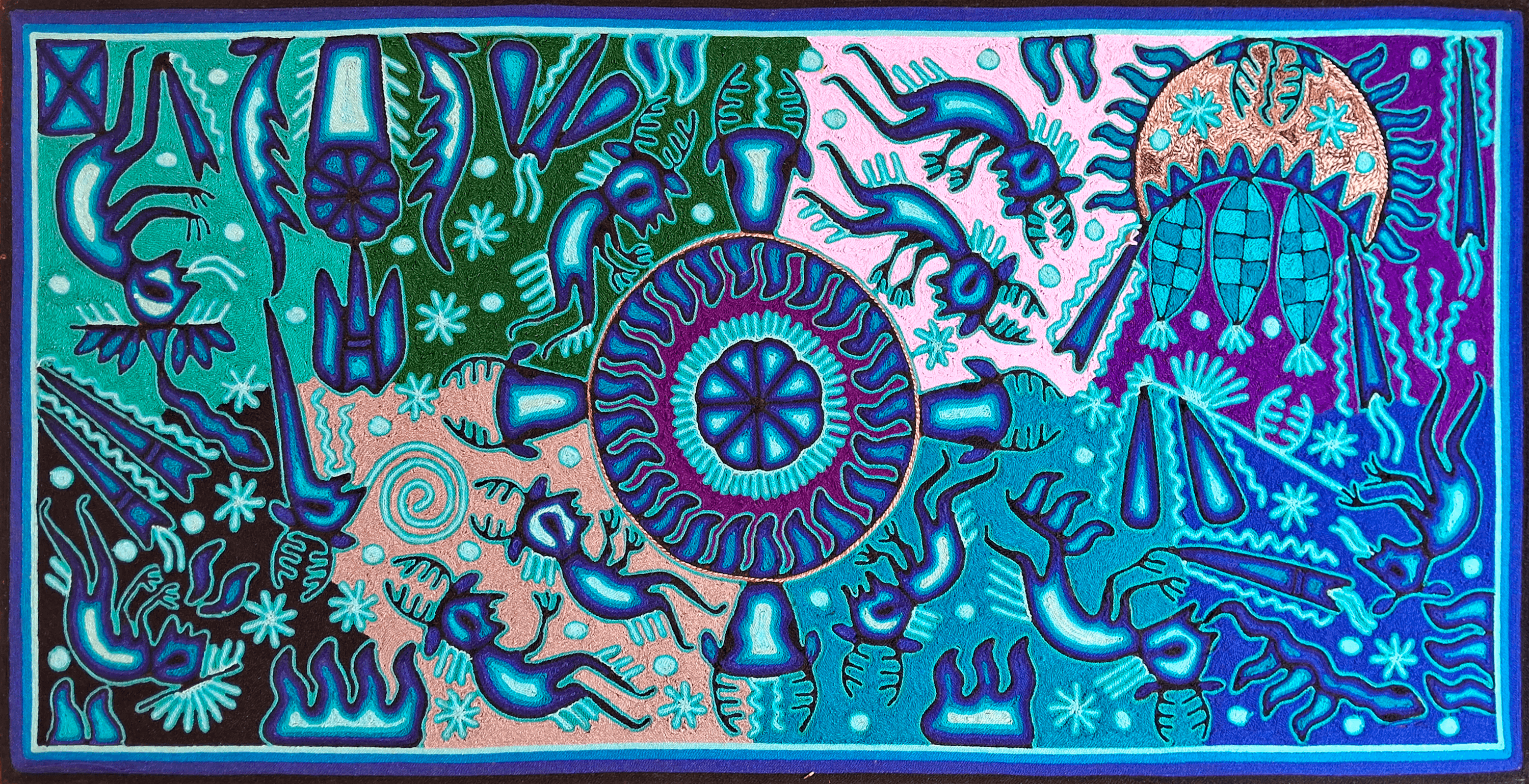 Cuadro Huichol 60cm x 120cm