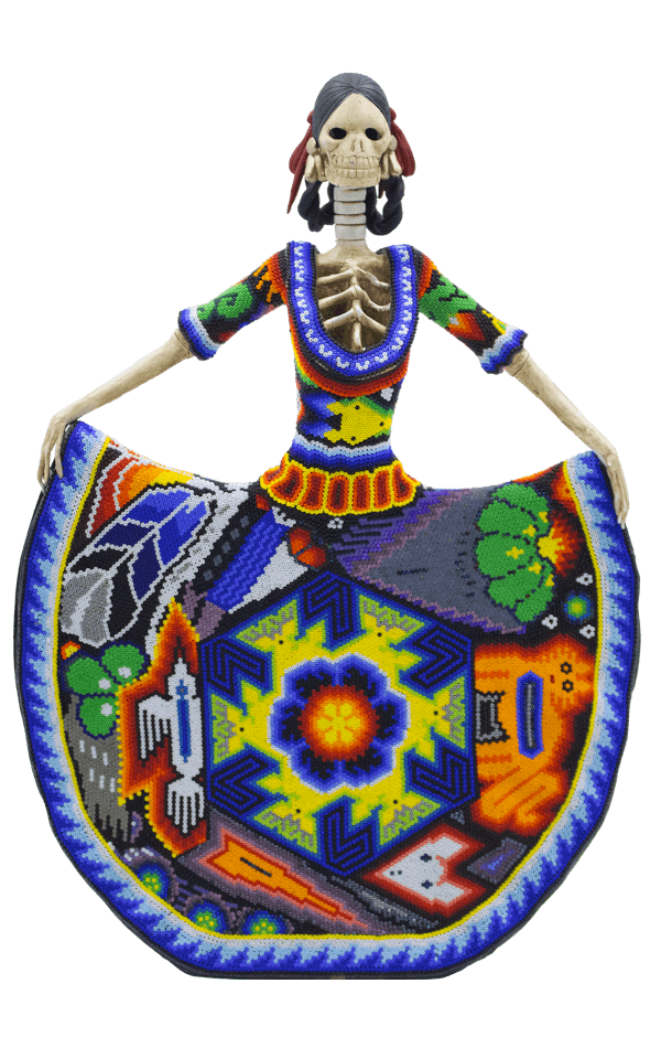 Escultura catrina bailarina hecha con cerámica