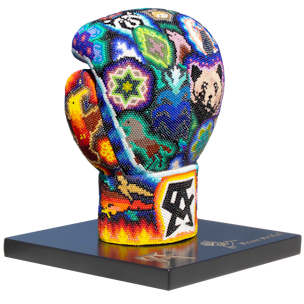 Guantes de box con del "Canelo" Álvarez con chaquiras