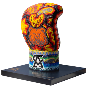 Guantes de box con del "Canelo" Álvarez con chaquiras