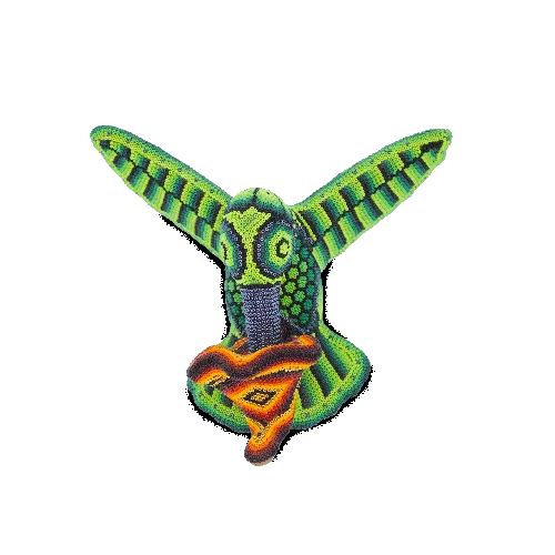 Figura de colibri con chaquira